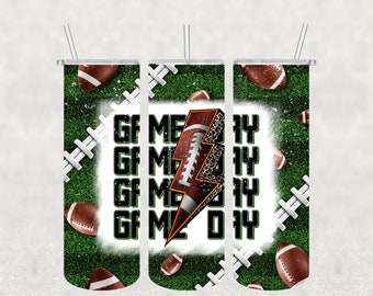 Football, Game Day, Sublimation Transfer, Ready To Press, NOT A DIGITAL, 20 oz Skinny Tumbler Transfer
