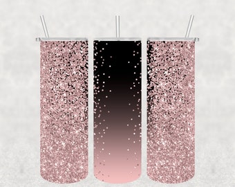 Pink Glitter, Sublimación, Listo para imprimir, Transferencia impresa, 20 oz, Transferencia en vaso, NO ES UN DIGITAL