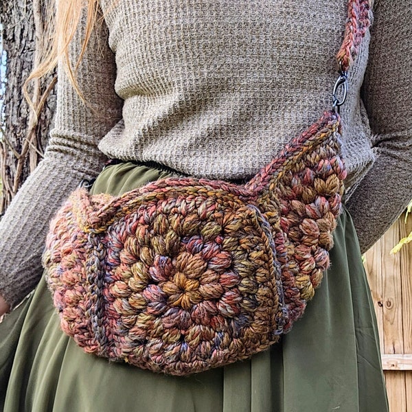 Renn Bag | Renaissance Faire Satchel | Ren Fair Accessory | Shoulder Bag | Boho Bag | Tote Bag | Handmade | Crochet | Gift Idea | Festival