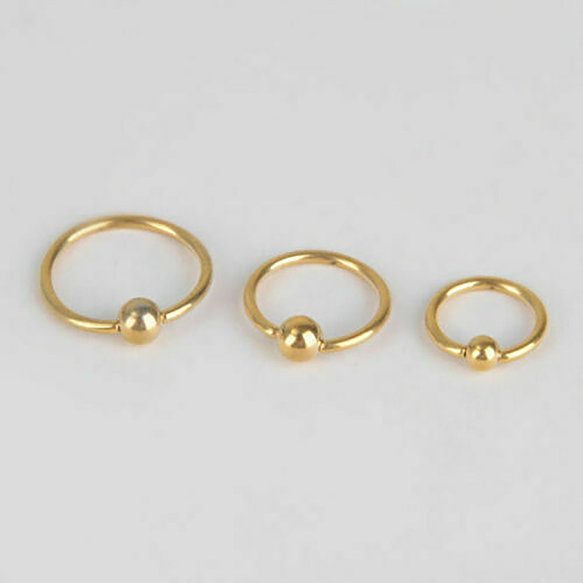 Gold Kugel Bar piercing Verschluss gefangen Ring 16g 12 mm Etsy