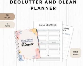 Planejador de organização e limpeza | Lista de verificação de organização | Modelo de organização para impressão