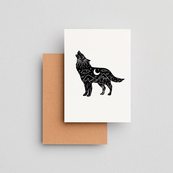 Spirit Animal "Wolf" Greeting Card