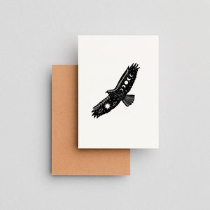 Spirit Animal &quot;Hawk&quot; Greeting Card | Animal Greeting Card | Wildlife Card | Nature Note Card | Animal Note Card