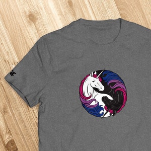 Yin Yang Unicorns Bi Pride Tee - S/S Crew Neck