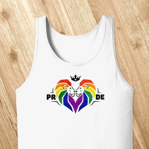 Pride Lions Rainbow Heart Tank Top