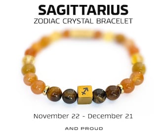 Sagittarius Zodiac Crystal Bracelet