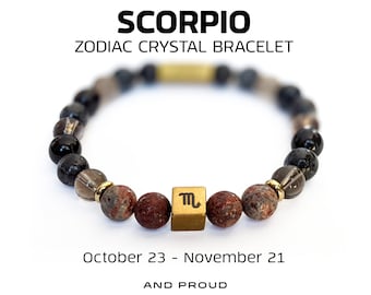 Scorpio Zodiac Crystal Bracelet