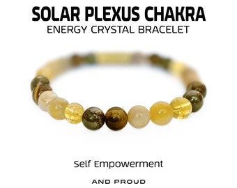 Self Empowerment • Solar Plexus Chakra Energy Crystal Bracelet