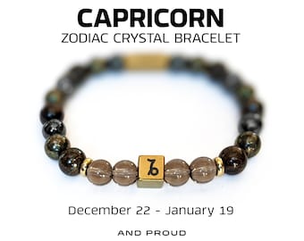 Capricorn Zodiac Crystal Bracelet