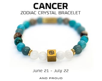 Cancer Zodiac Crystal Bracelet
