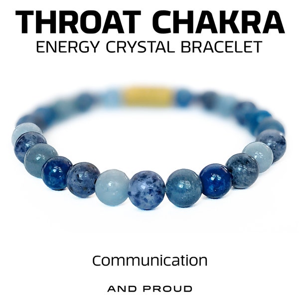 Communication • Throat Chakra Energy Crystal Bracelet