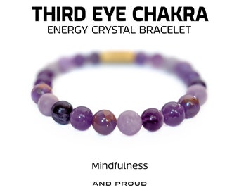 Mindfulness • Third Eye Chakra Energy Crystal Bracelet