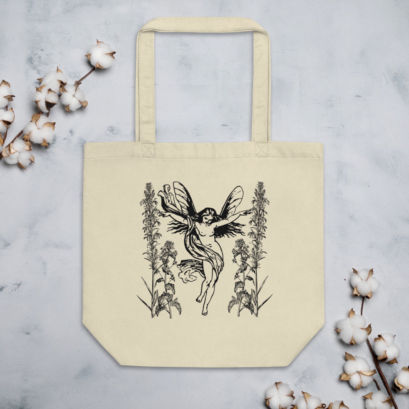Garden Fairy Tote Bag, Fairy Tote Bag, Winged Human Tote, Beautiful