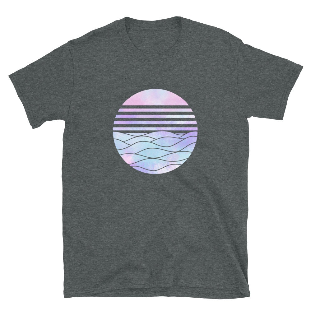 Cotton Candy Tie Dye Sunset With Waves Short-sleeve Unisex T-shirt - Etsy