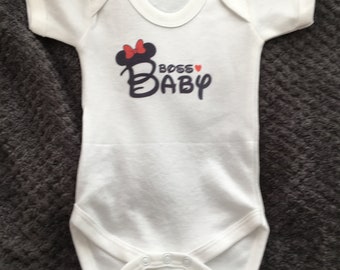 Boss baby baby grows / baby girl’s personalised vest