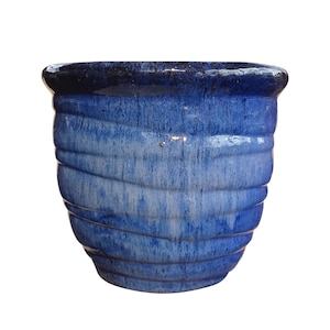 TucanoHamburg flowerpot, model Snail blue 19 x 17 cm, frost-resistant