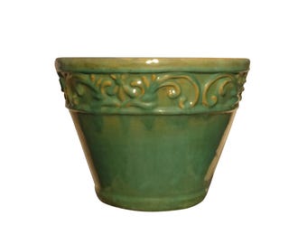 TucanoHamburg flowerpot, model Cam Bordo in jade, green 33 x 25 cm, frost-resistant