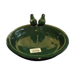 TucanoHamburg birdbath glazed in green