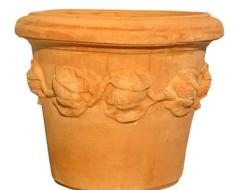 TucanoHamburg Terracotta Flowerpot, Model Conca Limoni 30 x 24 cm, frostproof