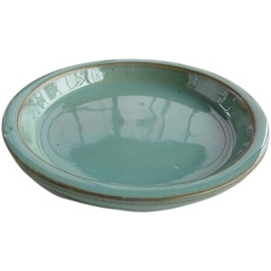 Plate / coaster jade, green glazed 21 cm image 3