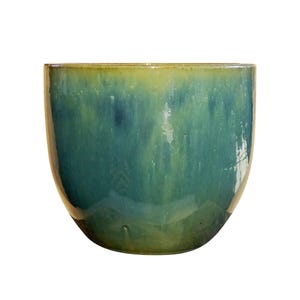 TucanoHamburg flowerpot, model eggpot green/blue 30 x 25 cm, frost-resistant