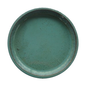 Plate / coaster jade, green glazed 21 cm image 2