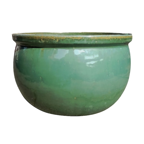 TucanoHamburg flower pot, Bamboo model in jade, green 37 x 24 cm, frost-resistant