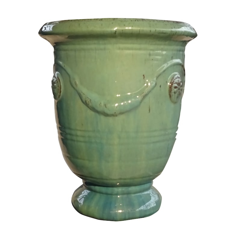 Pot de fleur TucanoHamburg, modèle Anduze jade, vert/bleu 35 x 42 cm, antigel image 4