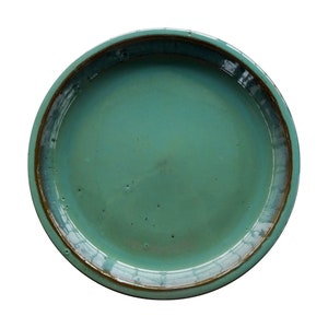 Plate / coaster jade, green glazed 21 cm image 4