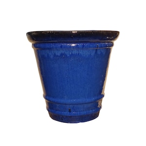 TucanoHamburg flowerpot, model Conca in blue 24 x 23 cm, frost-resistant