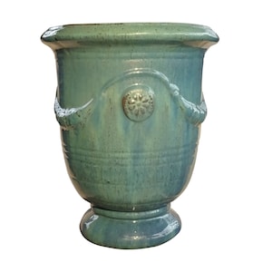 Pot de fleur TucanoHamburg, modèle Anduze jade, vert/bleu 35 x 42 cm, antigel image 3