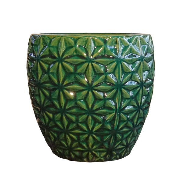 TucanoHamburg flower pot, model Gator green 18 x 19 cm, frost-resistant