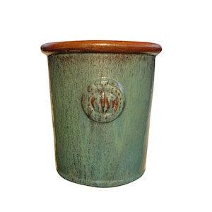TucanoHamburg flowerpot, model Krone in jade, green / blue 25 x 27 cm, frost-proof