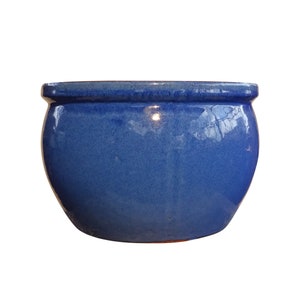 TucanoHamburg flowerpot, model Bamboo in blue 19 x 13 cm, frost-resistant