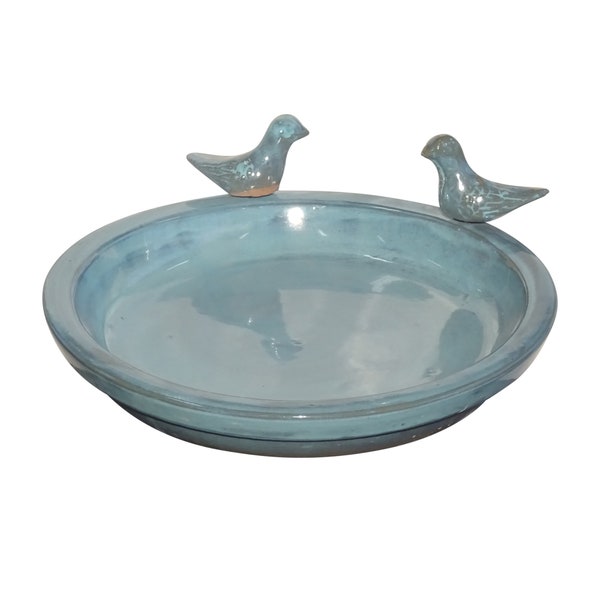 TucanoHamburg bird bath glazed in jade