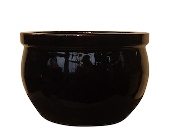 TucanoHamburg flower pot, model Bamboo black 19 x 12 cm, frost-proof