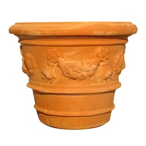 TucanoHamburg Terracotta Flowerpot, Model Conca Festone 30 x 23 cm, frostproof