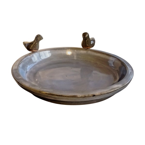 TucanoHamburg bird bath glazed in grey