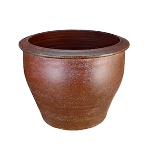 Maceta Tucano Hamburg “Lotus brown” – maceta de gres de 38 x 30 cm, resistente a las heladas y hecha a mano