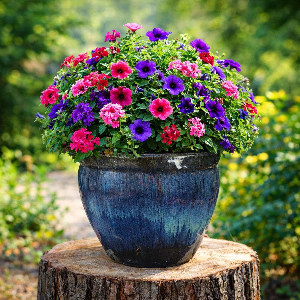 Vaso da giardino in gres smaltato - VAG series - Unopiù - rotondo / per