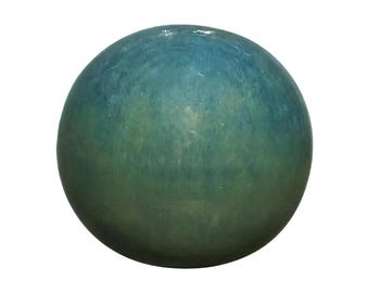 Garden sphere green/blue 20 cm – frost-resistant decorative sphere made of stoneware, handmade for garden & terrace
