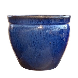 TucanoHamburg flowerpot, model Bamboo tall in blue 20 x 19 cm, frost-resistant
