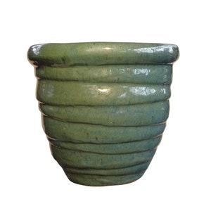 TucanoHamburg flowerpot, model Snail green/blue 19 x 17 cm, frost-resistant