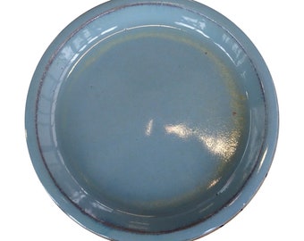 Plate / coaster jade, blue glazed 35 cm