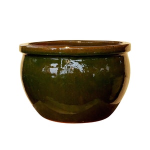 TucanoHamburg flowerpot, model Bamboo dark green 28 x 18 cm, frost-resistant
