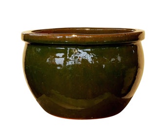 TucanoHamburg flower pot, model Bamboo dark green 19 x 12 cm, frost-proof