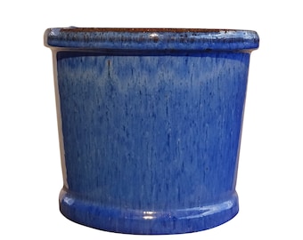 TucanoHamburg flower pot, cylinder model in blue 38 x 30 cm, frost-resistant