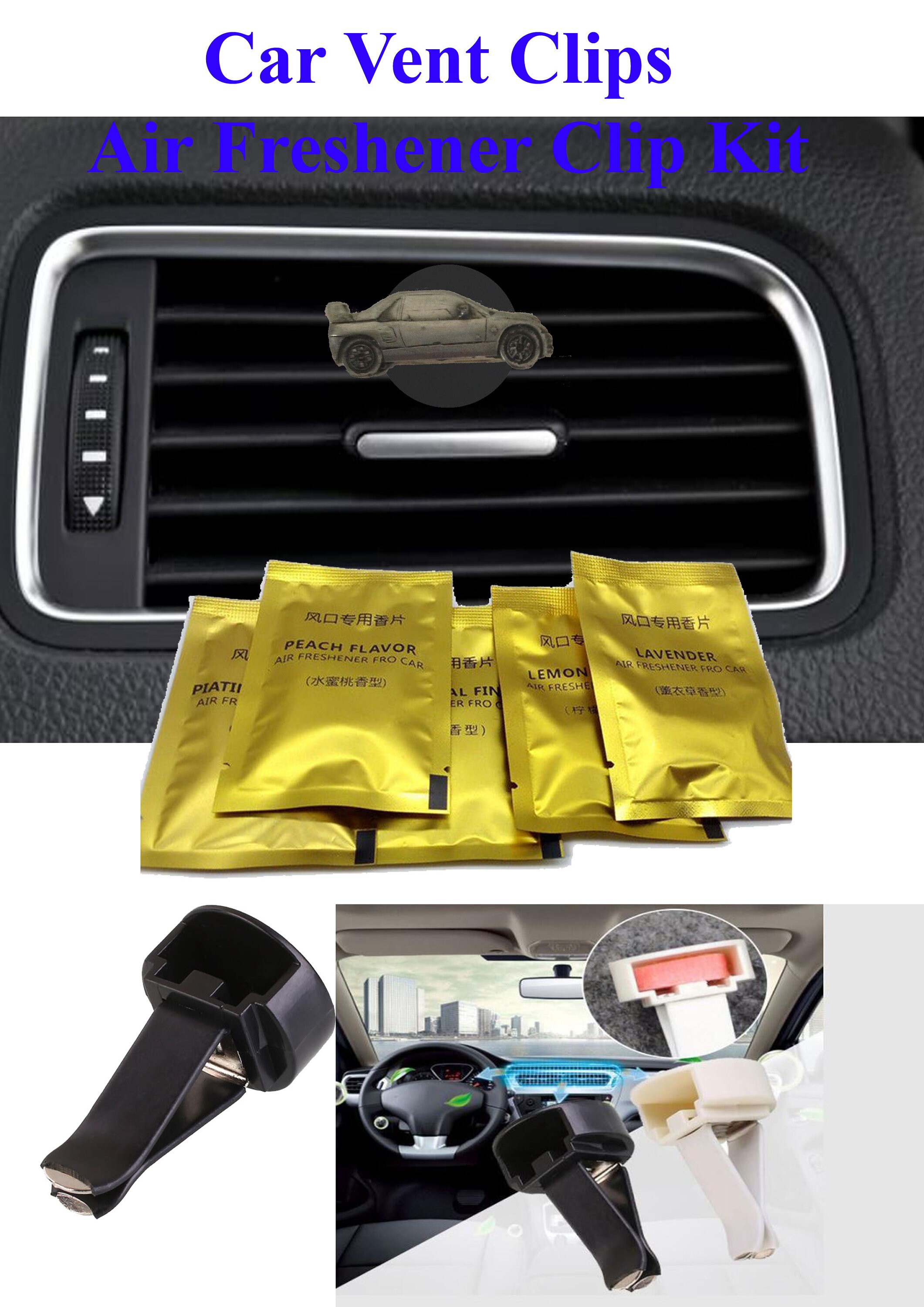 Japan Classic Car AZ-1 Air Freshener Vent Clip Kit Decoration Fits