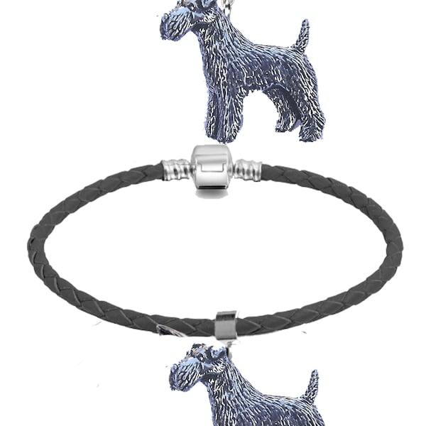 Fox Terrier Charm / Pendentif sur une caution qui a un trou de 5mm s’adapte collier bracelet européen ou choisir le bracelet & charme refd21 chien