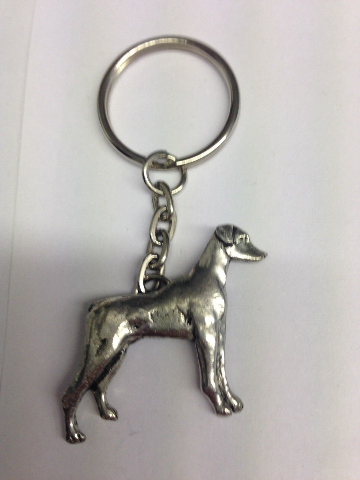 Doberman PPD25 Hund Englisch Zinn Emblem auf einem Split Ring Etsy